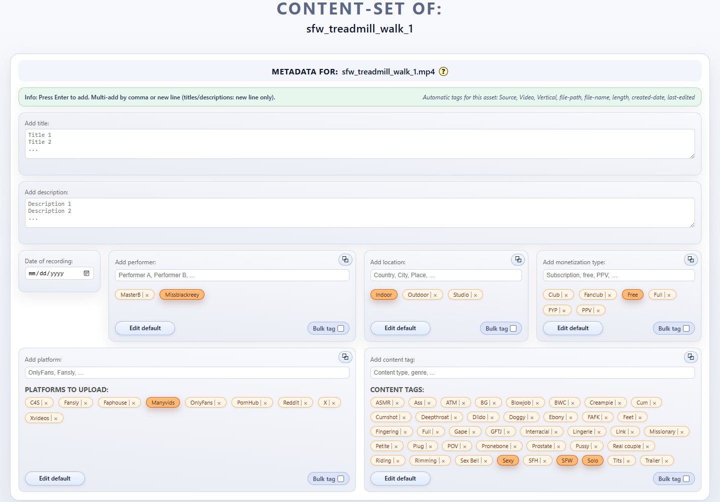 Tag assets screenshot thumbnail